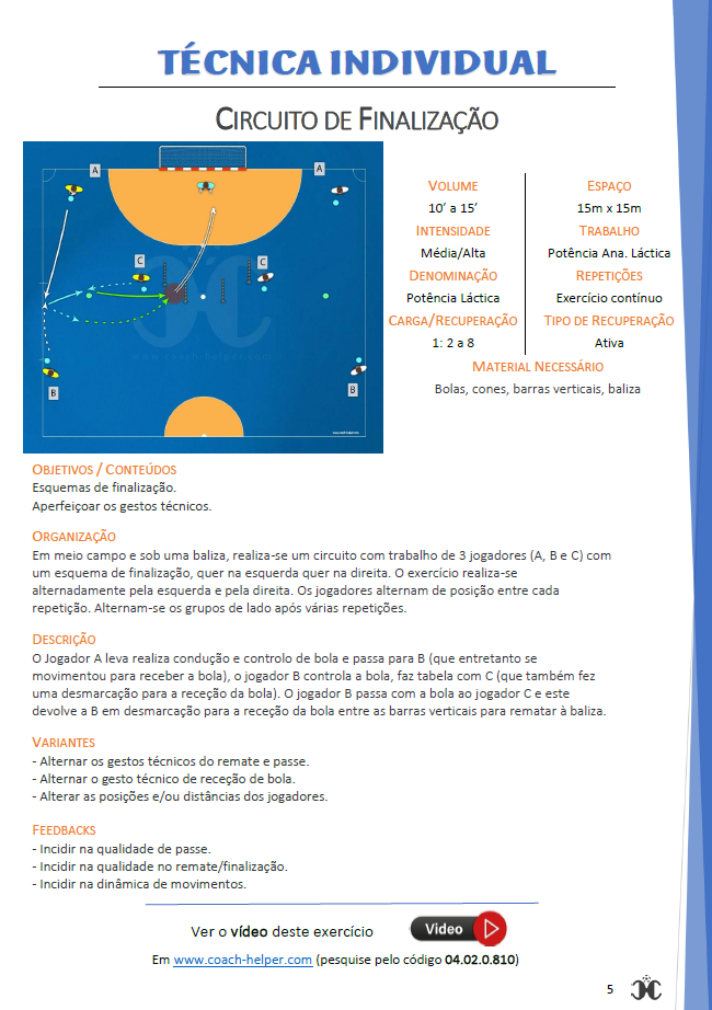 ePack  Futsal (edição 2) - 10 exercícios 